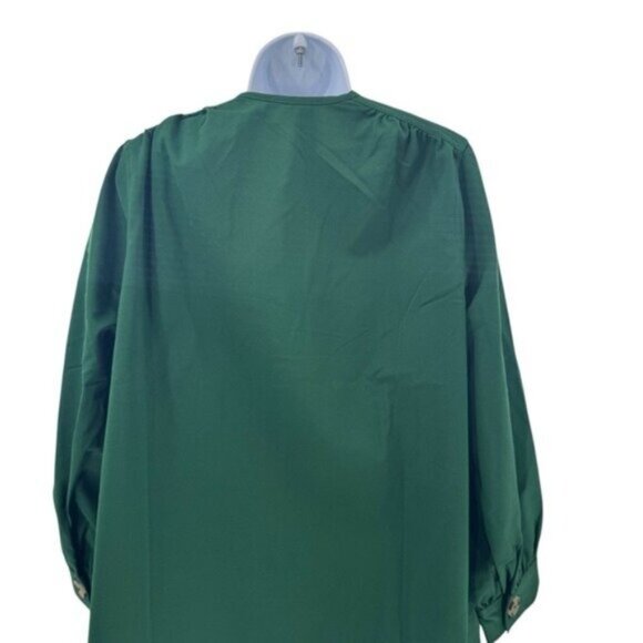 Tuckernuck NEW Dark Green Blake Long Sleeve Relaxed Fit Mini Dress Size XS - Picture 8 of 11